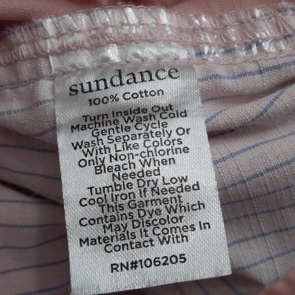 Sundance | Cotton Twill Pants Elastic Waist Light Pink | Size 10P - Picture 7 of 9